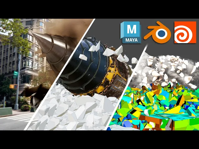 Video: NYC City 3D Destruction Workflow in Blender, Maya, & Houdini