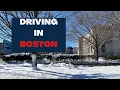 Driving in Jamaica Plain I Boston I Wintery Boston driving tour