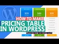 How to make an attractive Horizontal Pricing table in WordPress
