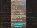 Create a Dictionary using Python VS code NIIN KM