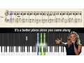 Rachel Platten - Better Place - Piano Tutorial + Sheets \u0026 Lyrics