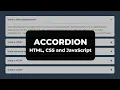 Accordion HTML CSS and JavaScript