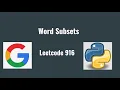Leetcode 916 Word Subsets