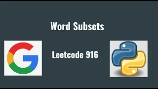 Leetcode 916 Word Subsets