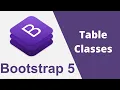 Table Classes In Bootstrap HINDI URDU