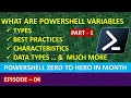 All About PowerShell Variables - Part 1 EP 04 PowerShell Zero to Hero in Month