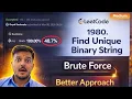 LeetCode 1980 Unique Binary String Problem Explained Step-by-Step