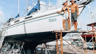 After MONTHS in the BOAT YARD, we finally SPLASH! No.91