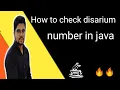 How to check disarium number in java Hindi