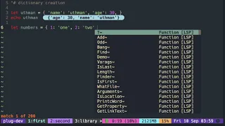 Vimscript Tutorial Dictionary creation and key value