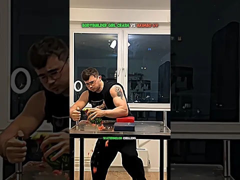 😱Bodybuilder Girl Crash Watermelon Vs Akimbo 69🔥