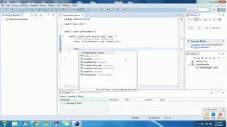 Queue Example in java example basic datastructure
