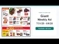 Giant Weekly Ad 26 - 26 Top 10 Deals