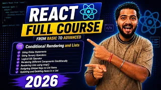 Conditional Rendering in React 2026 Part - 4 React Full Course 2026 Learn with Mohitmk