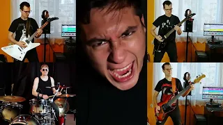 metallica of wolf and man vocal guitars bass and drum cover full collab 