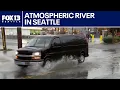 Pooling water on Seattle streets as atmospheric river rolls in FOX 13 Seattle