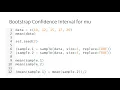 Bootstrap Confidence Interval for mu