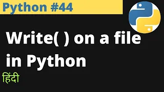 Python Write on a file in Python Append Write Hindi Jayesh Umre