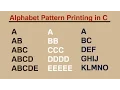 Alphabet Pattern Printing in C HINDI
