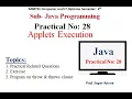 Practical-28 JPR Applets in Java Java 22412