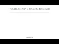 02 From SQL Injection to Remote Code Execution - Overview