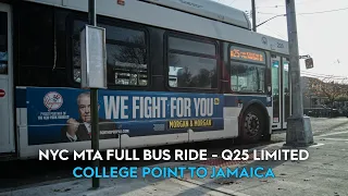 Q25 LIMITED Bus to Jamaica Ride 2011-13 New Flyer C40LF 235 MTA Bus Company