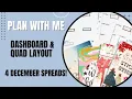 Plan With Me | Four December Dashboard Layouts