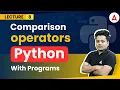 Comparison Operators in Python with programs Python Full Course Coding Adda247