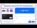 How to Create Login Form in PHP using MySQL Database and Bootstrap in 2024 With Source Code