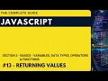 How to return a value in JavaScript Function Hindi JavaScript The Complete Guide
