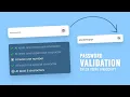 Password Validation Check in Javascript Show Hide Password Toggle