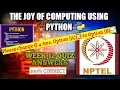 NPTEL The Joy of Computing Using Python Week 12 Quiz Answers 2021 NPTEL Course Quiz Answers 2021