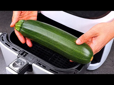 Whole Zucchini + air fryer = The easiest dinner in life!