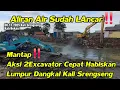 Mantap Aliran Air LAncar \u0026 Lebar ‼️ 2Excavator Cepat Habiskan Lumpur Dangkal #dedimulyadi #kdm