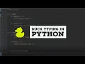 Python Tutorial 60 Duck Typing In Python Quack Quack