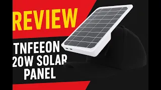 Review - Tnfeeon 20W Solar Panel with Hat Dual USB Ports PD Fast 5V Voltage Regulator for