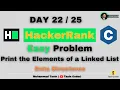 Print the Elements of a Linked List HackerRank Tasin Coder