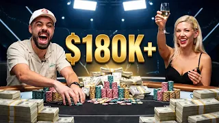 I Play A +$180K Pot Against A Beginner (She Has Played Poker 3 Times) 😂