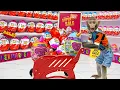Monkey Bim Bim go buy kinder joy surprise eggs and unicorn eggs at the supermarket