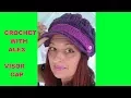 CROCHET VISOR PEAK CAP HAT tutorial any yarn hook and size