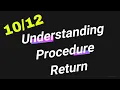 Stack Memory Part10 - Procedure Return Goals Udemy Course Operating Systems CSEPracticals
