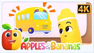 Color Song - Yellow | Learn Color Song and Nursery Rhymes For Children by Apples and Bananas