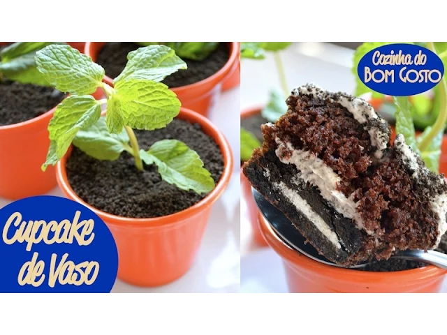 CUPCAKE DE VASO (TERRA COMESTÍVEL DE NEGRESCO / OREO) GABI ROSSI COZINHA DO BOM GOSTO