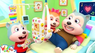 Boo Boo Song 🩹 Caring for Daddy with Stickers 💙👨 Kids Songs & Nursery Rhymes | Happy Song