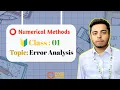 Error Analysis and Different Types of Error in Numerical Methods in Bangla