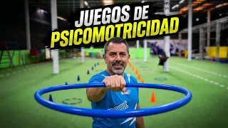 Juegos de Psicomotricidad: Circuito con Aros y Conos para Niños
