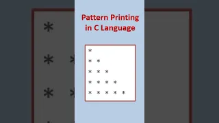 Printing-Generating Star Pattern in C Programming Language Learners Region