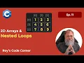C Multidimensional Arrays Nested Loops Explained for Beginners