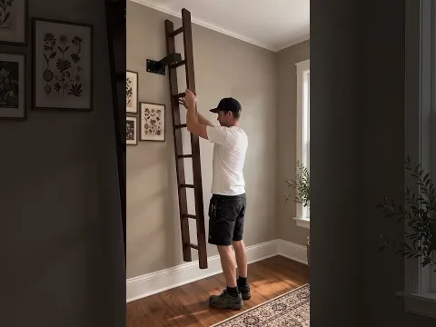 Duas escadas velhas virou uma linda declaração