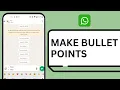 Download Lagu How To Make Bullet List in WhatsApp (2025) | Write Bullets on WhatsApp